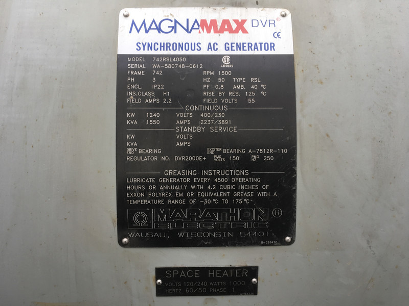 MTU 12V4000 G23R GENERATOR 1550KVA USED - Gerador elétrico: foto 5 MTU 12V4000 G23R GENERATOR 1550KVA USED - Gerador elétrico: foto 5