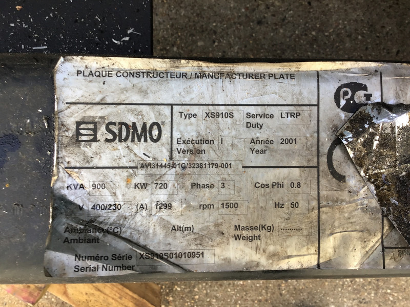 MTU 16V2000 GENERATOR 900KVA USED - Gerador elétrico: foto 5 MTU 16V2000 GENERATOR 900KVA USED - Gerador elétrico: foto 5