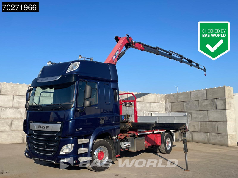 DAF CF 530 4X2 HMF 1820-RC Kran Crane Retarder Space cab Euro 6 - Camião de caixa aberta/ Plataforma, Camião grua: foto 1 DAF CF 530 4X2 HMF 1820-RC Kran Crane Retarder Space cab Euro 6 - Camião de caixa aberta/ Plataforma, Camião grua: foto 1