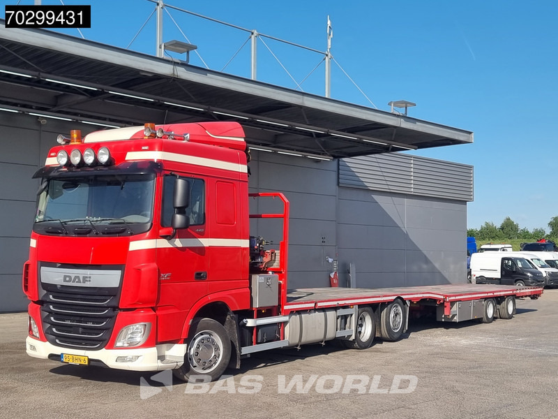 DAF XF 440 6X2 NL-combi Transporter HMF 900-K2 Kran Winch Lift-Lenkachse Euro 6 - Camião de caixa aberta/ Plataforma, Camião grua: foto 5 DAF XF 440 6X2 NL-combi Transporter HMF 900-K2 Kran Winch Lift-Lenkachse Euro 6 - Camião de caixa aberta/ Plataforma, Camião grua: foto 5