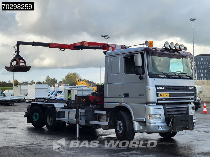 DAF XF105.410 XF 6X2 NL-Truck HMF 1643 Z2 Crane 24T Container system Lift+Steering-Axle Euro 5 - Camião com sistema de cabo, Camião grua: foto 3 DAF XF105.410 XF 6X2 NL-Truck HMF 1643 Z2 Crane 24T Container system Lift+Steering-Axle Euro 5 - Camião com sistema de cabo, Camião grua: foto 3