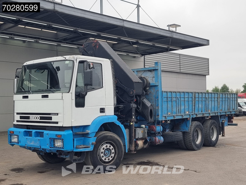 Camião de caixa aberta/ Plataforma, Camião grua Iveco EuroTrakker 310 6X4 Palfinger PK36002 Kran Crane Manual Big-Axle Euro 3: foto 8