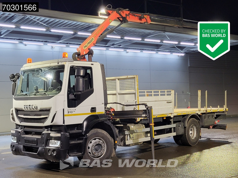 Iveco Stralis 310 4X2 Palfinger PK 12002 EH Kran Crane Steelsuspension Automatic Euro 6 - Camião de caixa aberta/ Plataforma, Camião grua: foto 1 Iveco Stralis 310 4X2 Palfinger PK 12002 EH Kran Crane Steelsuspension Automatic Euro 6 - Camião de caixa aberta/ Plataforma, Camião grua: foto 1