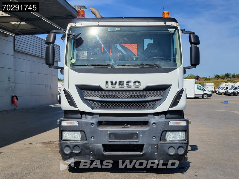 Camião de caixa aberta/ Plataforma, Camião grua Iveco Stralis 310 4X2 Palfinger PK14502-SH Kran Crane Rotator Steel suspension Euro 6: foto 15