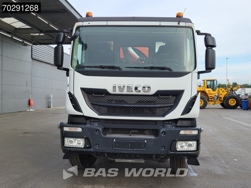 Camião de caixa aberta/ Plataforma, Camião grua Iveco Trakker 310 4X2 Palfinger PK14002 EH Crane Kran Rotator Steelsuspension Big-Axle Manual Euro 6: foto 14