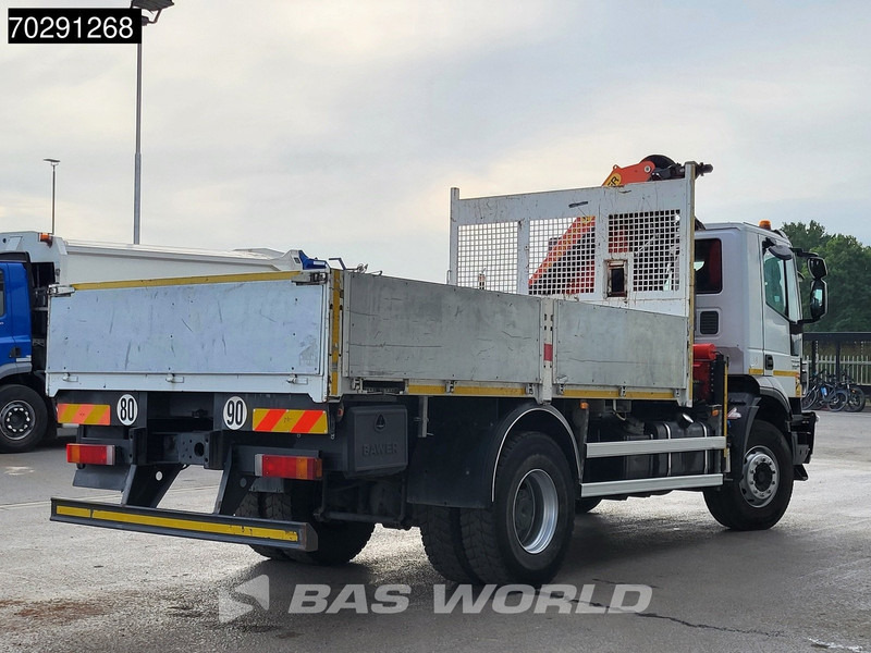 Camião de caixa aberta/ Plataforma, Camião grua Iveco Trakker 310 4X2 Palfinger PK14002 EH Crane Kran Rotator Steelsuspension Big-Axle Manual Euro 6: foto 18