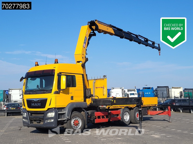 MAN TGS 26.480 6X4 HMF 5020-K6 Crane Kran Hydrodrive Lift+Lenkachse Euro 6 - Camião de caixa aberta/ Plataforma, Camião grua: foto 1 MAN TGS 26.480 6X4 HMF 5020-K6 Crane Kran Hydrodrive Lift+Lenkachse Euro 6 - Camião de caixa aberta/ Plataforma, Camião grua: foto 1