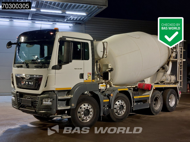 MAN TGS 32.420 TGS 8X4 9m3 mixer Steelsuspension Automatic Euro 6 - Camião betoneira: foto 1 MAN TGS 32.420 TGS 8X4 9m3 mixer Steelsuspension Automatic Euro 6 - Camião betoneira: foto 1