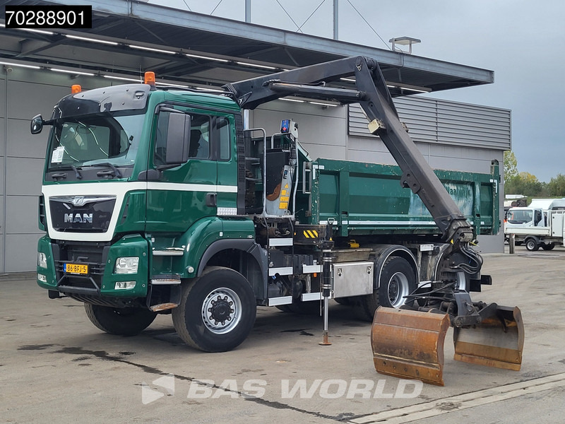 MAN TGS 33.440 TGS 6X6 NL-Truck 12m3 Jansen Tipper HMF 1643 Crane Steering-Axle Big-Axle Automatic Euro 6 - Camião basculante, Camião grua: foto 5 MAN TGS 33.440 TGS 6X6 NL-Truck 12m3 Jansen Tipper HMF 1643 Crane Steering-Axle Big-Axle Automatic Euro 6 - Camião basculante, Camião grua: foto 5