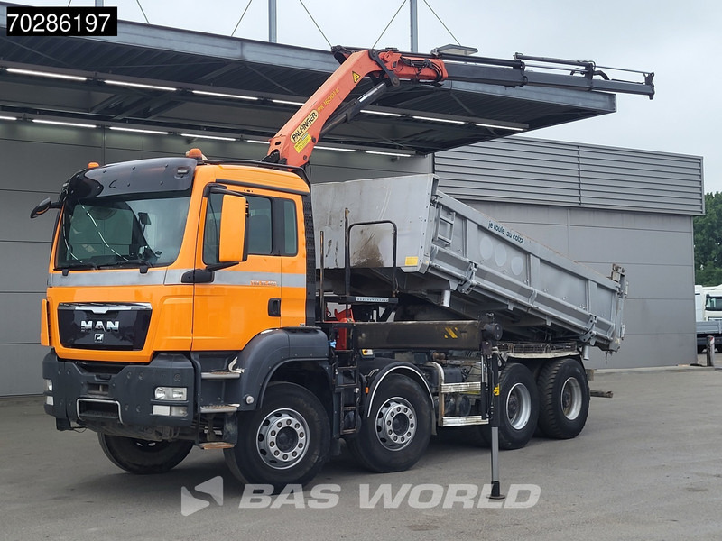 MAN TGS 35.400 8X4 Palfinger PK16001 K Kran Crane Retarder Big-Axle 2-Way tipper Euro 6 - Camião basculante, Camião grua: foto 3 MAN TGS 35.400 8X4 Palfinger PK16001 K Kran Crane Retarder Big-Axle 2-Way tipper Euro 6 - Camião basculante, Camião grua: foto 3