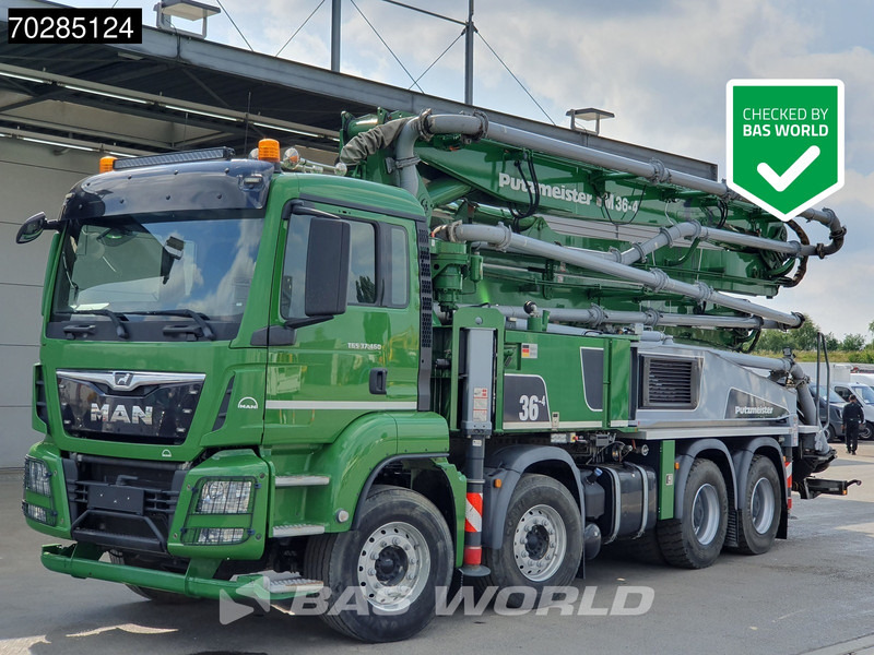 MAN TGS 37.460 8X4 Putzmeister M36-4 Pump Manual Big-Axle Steelsuspension Navi Euro 6 - Autobomba de betão: foto 1 MAN TGS 37.460 8X4 Putzmeister M36-4 Pump Manual Big-Axle Steelsuspension Navi Euro 6 - Autobomba de betão: foto 1