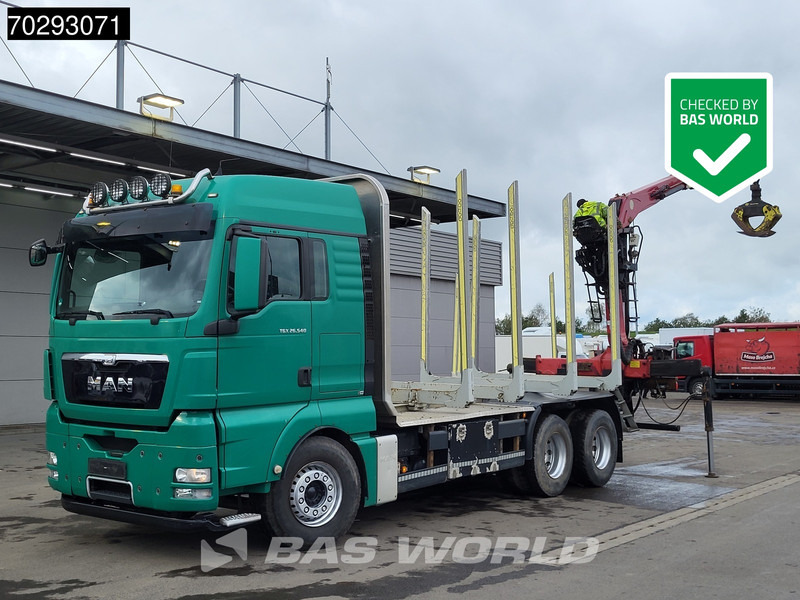 MAN TGX 26.540 6X4 TAJFUN L150Z.96 woodcrane Holztransport Manual Retarder Euro 5 - Camião de transporte de madeira, Camião grua: foto 1 MAN TGX 26.540 6X4 TAJFUN L150Z.96 woodcrane Holztransport Manual Retarder Euro 5 - Camião de transporte de madeira, Camião grua: foto 1