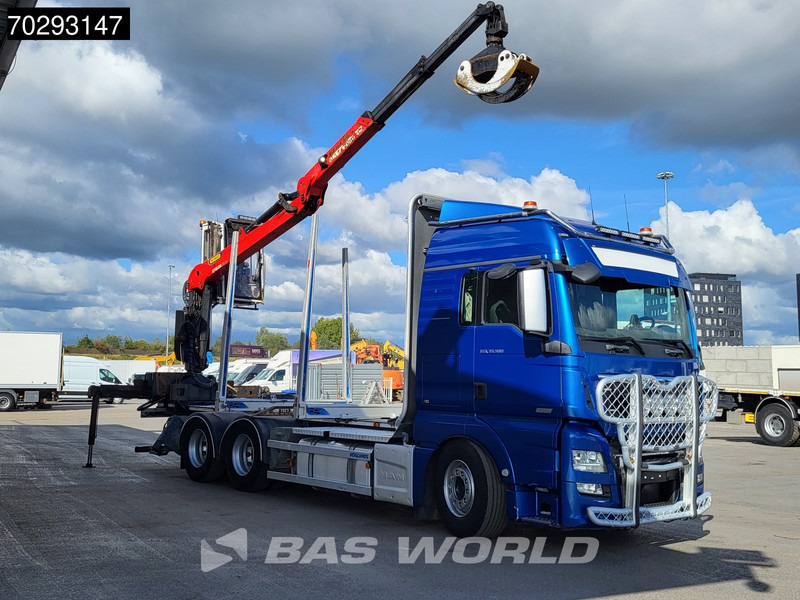 MAN TGX 33.580 TGX 6X4 XLX Palfinger M12L83 Retarder Navi Xenon Euro 6 - Camião de transporte de madeira, Camião grua: foto 3 MAN TGX 33.580 TGX 6X4 XLX Palfinger M12L83 Retarder Navi Xenon Euro 6 - Camião de transporte de madeira, Camião grua: foto 3