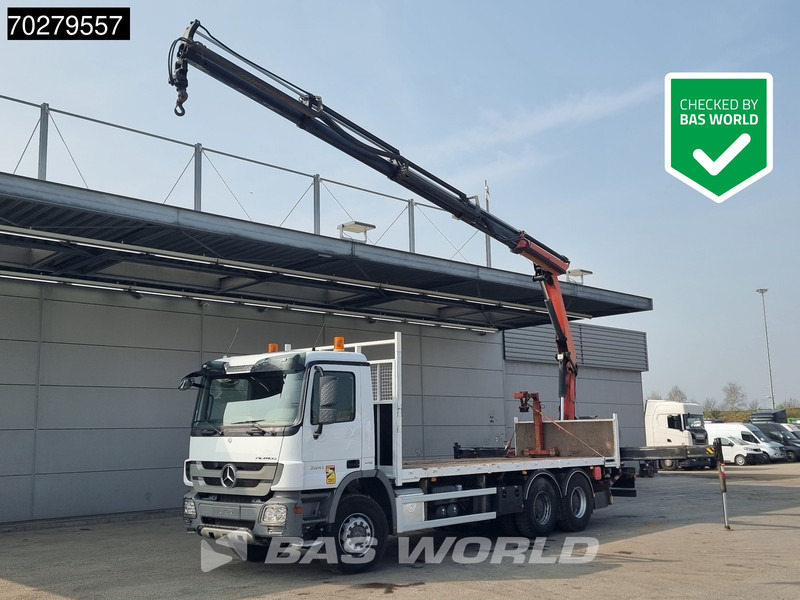 Mercedes-Benz Actros 2641 6X4 Palfinger PK18002-EH Remote Full Steel Euro 5 - Camião de caixa aberta/ Plataforma, Camião grua: foto 1 Mercedes-Benz Actros 2641 6X4 Palfinger PK18002-EH Remote Full Steel Euro 5 - Camião de caixa aberta/ Plataforma, Camião grua: foto 1