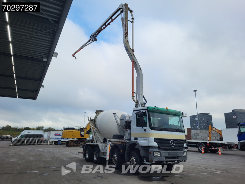 Mercedes-Benz Actros 3241 8X4 7m3 Mecbo Mixer Big-Axle Steelsuspension Pompe+Mixer Autoamtic Euro 3 - Autobomba de betão: foto 3 Mercedes-Benz Actros 3241 8X4 7m3 Mecbo Mixer Big-Axle Steelsuspension Pompe+Mixer Autoamtic Euro 3 - Autobomba de betão: foto 3