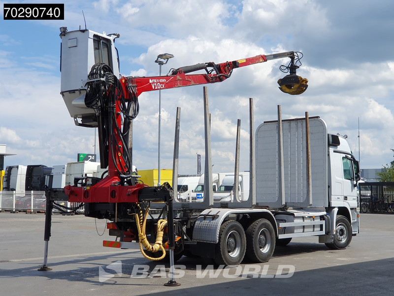 Mercedes-Benz Actros 3346 6X4 Original KM's! FTG V10CX.81 Kran Crane Holztransport Big-Axle Steelsuspension - Camião de transporte de madeira, Camião grua: foto 5 Mercedes-Benz Actros 3346 6X4 Original KM's! FTG V10CX.81 Kran Crane Holztransport Big-Axle Steelsuspension - Camião de transporte de madeira, Camião grua: foto 5