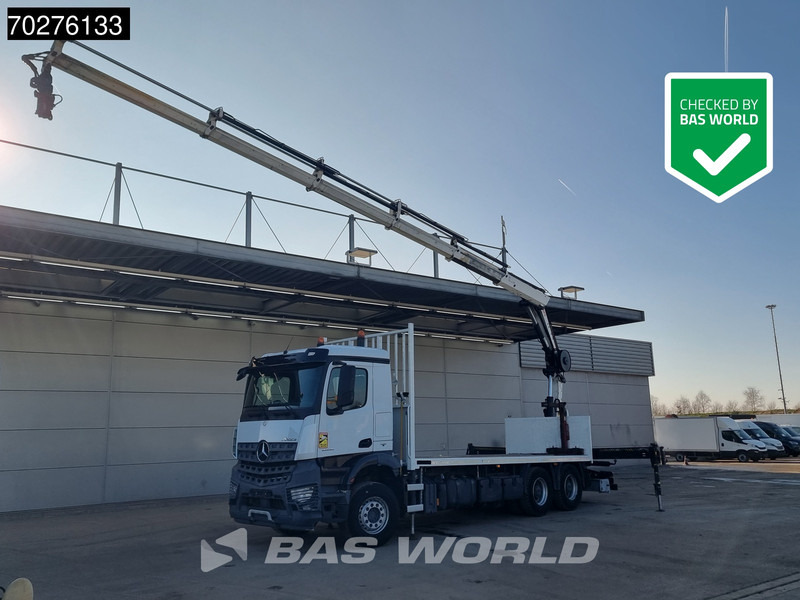 Mercedes-Benz Arocs 2636 6X4 HIAB X-HIDUO 188 ES-S Crane Kran Big axle Euro 6 - Camião de caixa aberta/ Plataforma, Camião grua: foto 1 Mercedes-Benz Arocs 2636 6X4 HIAB X-HIDUO 188 ES-S Crane Kran Big axle Euro 6 - Camião de caixa aberta/ Plataforma, Camião grua: foto 1