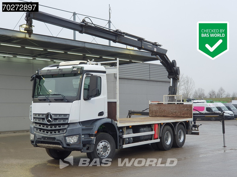 Mercedes-Benz Arocs 2636 6X4 Hiab 144 E-3 Hipro Kran Crane Remote Full Steel Euro 6 - Camião de caixa aberta/ Plataforma, Camião grua: foto 1 Mercedes-Benz Arocs 2636 6X4 Hiab 144 E-3 Hipro Kran Crane Remote Full Steel Euro 6 - Camião de caixa aberta/ Plataforma, Camião grua: foto 1