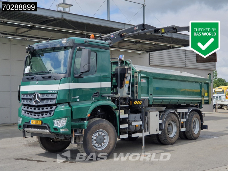 Mercedes-Benz Arocs 3342 Arocs 6X6 NL-Truck HMF 1643 Z-Crane Kran Steering Axle Big-Axle Euro 6 - Camião basculante, Camião grua: foto 1 Mercedes-Benz Arocs 3342 Arocs 6X6 NL-Truck HMF 1643 Z-Crane Kran Steering Axle Big-Axle Euro 6 - Camião basculante, Camião grua: foto 1