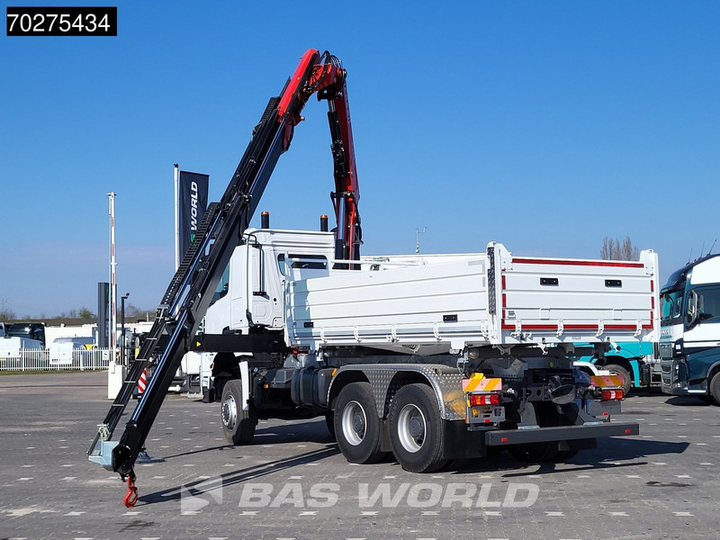 Mercedes-Benz Arocs 3348 6X6 Fassi F255A.2.24 xe-dynamic Kran Dreiseitenkipper Navi Euro 6 - Camião basculante, Camião grua: foto 2 Mercedes-Benz Arocs 3348 6X6 Fassi F255A.2.24 xe-dynamic Kran Dreiseitenkipper Navi Euro 6 - Camião basculante, Camião grua: foto 2