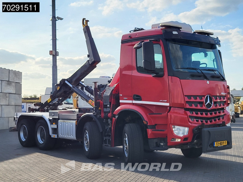 Camião polibenne, Camião grua Mercedes-Benz Arocs 4145 8X4 NL-Truck HMF RCL 5300 Crane Hyva 26-51-S Hooklift Steelsuspension Big-Axle Automatic Euro 6: foto 9 Camião polibenne, Camião grua Mercedes-Benz Arocs 4145 8X4 NL-Truck HMF RCL 5300 Crane Hyva 26-51-S Hooklift Steelsuspension Big-Axle Automatic Euro 6: foto 9
