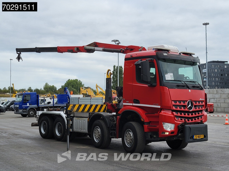 Camião polibenne, Camião grua Mercedes-Benz Arocs 4145 8X4 NL-Truck HMF RCL 5300 Crane Hyva 26-51-S Hooklift Steelsuspension Big-Axle Automatic Euro 6: foto 5 Camião polibenne, Camião grua Mercedes-Benz Arocs 4145 8X4 NL-Truck HMF RCL 5300 Crane Hyva 26-51-S Hooklift Steelsuspension Big-Axle Automatic Euro 6: foto 5