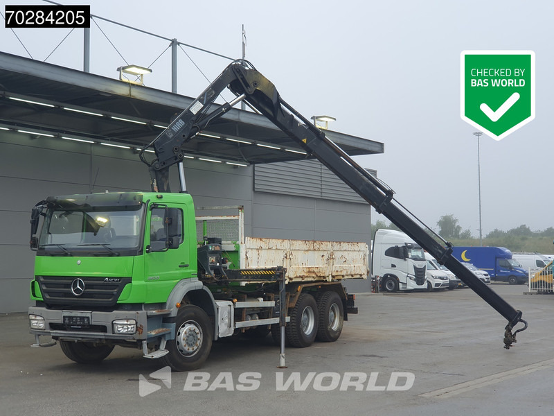 Mercedes-Benz Axor 2633 6X4 HIAB 144 ES-3 Kran Crane Manual Big-Axle Steelsuspension Euro 4 - Camião basculante, Camião grua: foto 1 Mercedes-Benz Axor 2633 6X4 HIAB 144 ES-3 Kran Crane Manual Big-Axle Steelsuspension Euro 4 - Camião basculante, Camião grua: foto 1