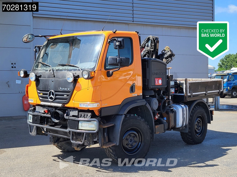 Camião de caixa aberta/ Plataforma, Camião grua Mercedes-Benz U20 4X4 Hiab 022D-3 HIDUO Kran Crane Hydraulic Euro 5: foto 8