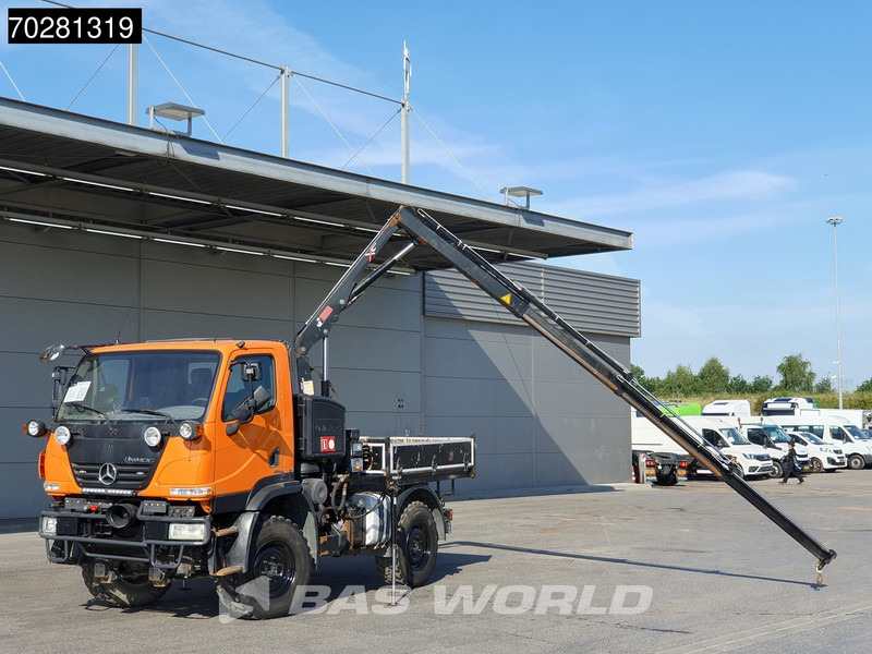 Camião de caixa aberta/ Plataforma, Camião grua Mercedes-Benz U20 4X4 Hiab 022D-3 HIDUO Kran Crane Hydraulic Euro 5: foto 5