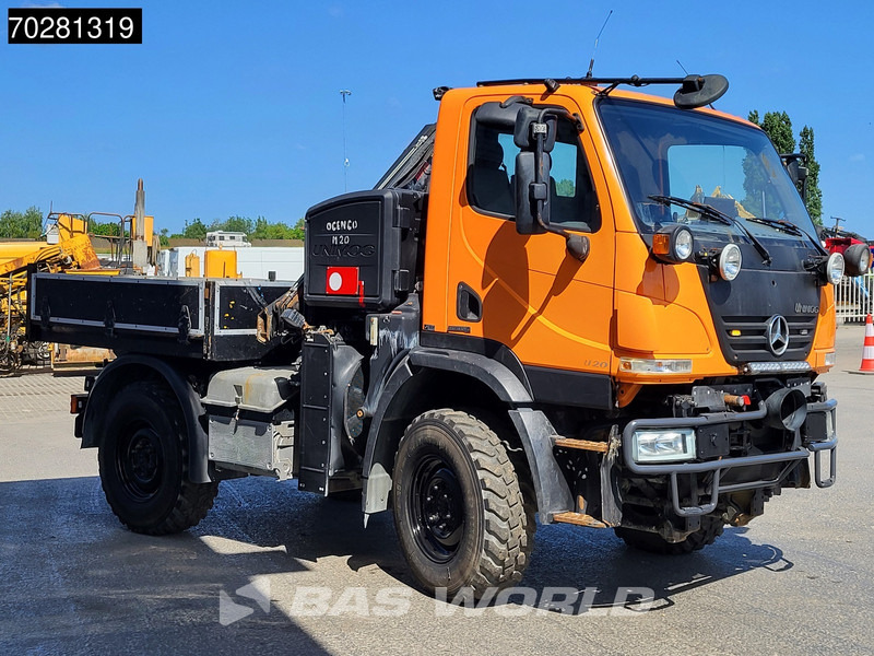 Camião de caixa aberta/ Plataforma, Camião grua Mercedes-Benz U20 4X4 Hiab 022D-3 HIDUO Kran Crane Hydraulic Euro 5: foto 10