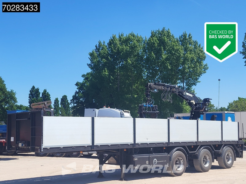 Pacton TPD347 TUV 02/26 2x Steering Axle Crane 16R - Semi-reboque plataforma/ Caixa aberta: foto 1 Pacton TPD347 TUV 02/26 2x Steering Axle Crane 16R - Semi-reboque plataforma/ Caixa aberta: foto 1