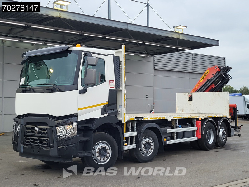 Camião de caixa aberta/ Plataforma, Camião grua Renault C 380 8X2 Palfinger PK24001K Remote Lenkachse Euro 6: foto 8