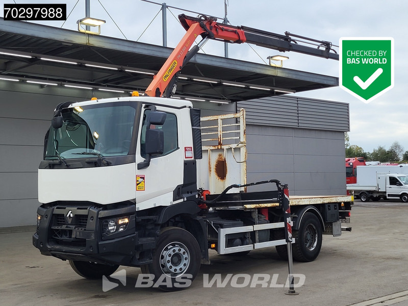 Renault C 380 C 4X2 Palfinger PK 12.501 Crane Big-Axle Steelsuspension Automatic Euro 6 - Camião de caixa aberta/ Plataforma, Camião grua: foto 1 Renault C 380 C 4X2 Palfinger PK 12.501 Crane Big-Axle Steelsuspension Automatic Euro 6 - Camião de caixa aberta/ Plataforma, Camião grua: foto 1