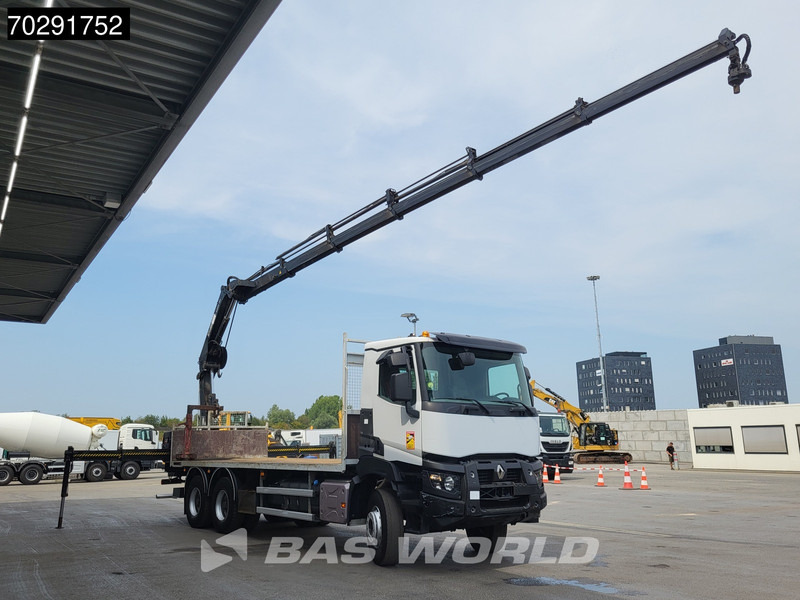 Renault K 380 6X4 HIAB X-HIDUO 188 E-5 Crane Steelsuspension Big-Axle Automatic Euro 6 - Camião de caixa aberta/ Plataforma, Camião grua: foto 3 Renault K 380 6X4 HIAB X-HIDUO 188 E-5 Crane Steelsuspension Big-Axle Automatic Euro 6 - Camião de caixa aberta/ Plataforma, Camião grua: foto 3