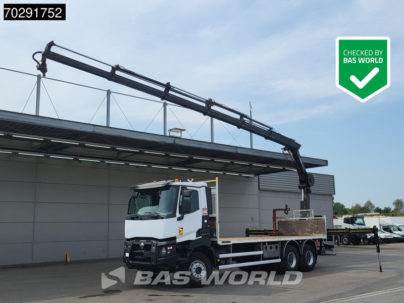 Renault K 380 6X4 HIAB X-HIDUO 188 E-5 Crane Steelsuspension Big-Axle Automatic Euro 6 - Camião de caixa aberta/ Plataforma, Camião grua: foto 1 Renault K 380 6X4 HIAB X-HIDUO 188 E-5 Crane Steelsuspension Big-Axle Automatic Euro 6 - Camião de caixa aberta/ Plataforma, Camião grua: foto 1