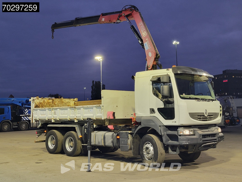 Renault Kerax 370 Kerax 6X4 Fassi F150AXS.22 Crane 10m3 2-side tipper Big-Axle Steelsuspension Manual - Camião basculante, Camião grua: foto 3 Renault Kerax 370 Kerax 6X4 Fassi F150AXS.22 Crane 10m3 2-side tipper Big-Axle Steelsuspension Manual - Camião basculante, Camião grua: foto 3