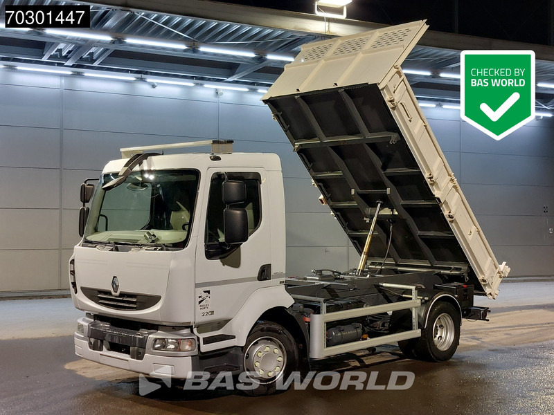 Camião basculante Renault Midlum 220 4X2 3-way tipper Manual Steel suspension Telma Retarder Euro 5: foto 1