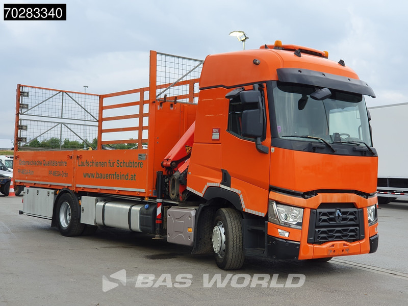 Camião de caixa aberta/ Plataforma, Camião grua Renault T 380 4X2 Palfinger PK18002-EH Kran Crane Retarder Standklima Euro 6: foto 7