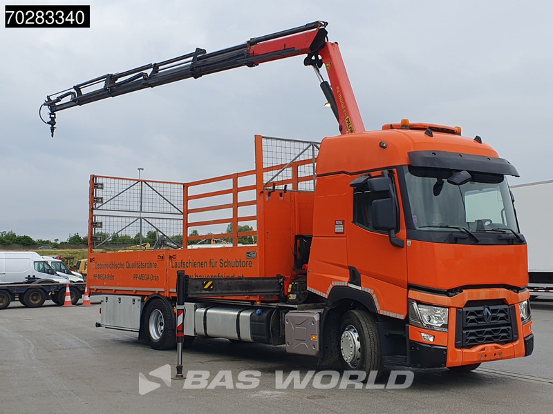 Camião de caixa aberta/ Plataforma, Camião grua Renault T 380 4X2 Palfinger PK18002-EH Kran Crane Retarder Standklima Euro 6: foto 6