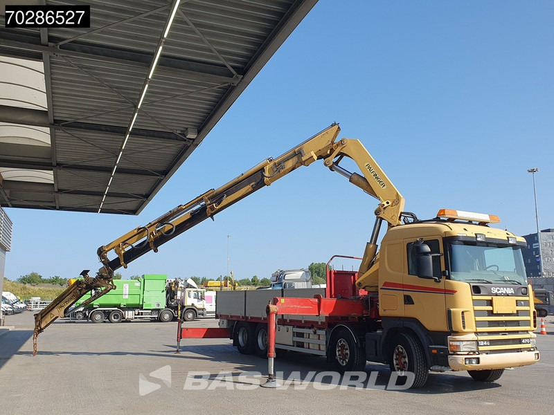 Scania 124G 470 8X4 Palfinger PK45000 C4 Crane Kran Fly-Jib Manual Steering Axle Euro 3 - Camião de caixa aberta/ Plataforma, Camião grua: foto 3 Scania 124G 470 8X4 Palfinger PK45000 C4 Crane Kran Fly-Jib Manual Steering Axle Euro 3 - Camião de caixa aberta/ Plataforma, Camião grua: foto 3