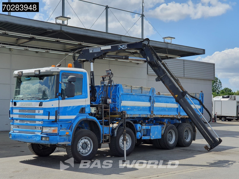 Scania G420 8X4 15m3 tipper Hiab 144 Crane Steelsuspension Manual Big-Axle Euro 3 - Camião basculante, Camião grua: foto 5 Scania G420 8X4 15m3 tipper Hiab 144 Crane Steelsuspension Manual Big-Axle Euro 3 - Camião basculante, Camião grua: foto 5