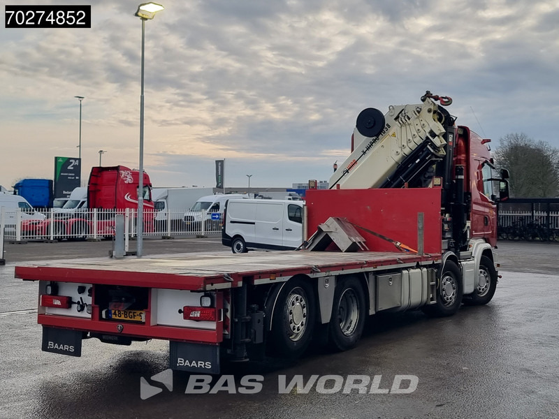 Camião de caixa aberta/ Plataforma, Camião grua Scania G450 8X2 NL-Truck Hiab X-HIPRO 1058EP-6 Kran Front stab Retarder Euro 6: foto 16