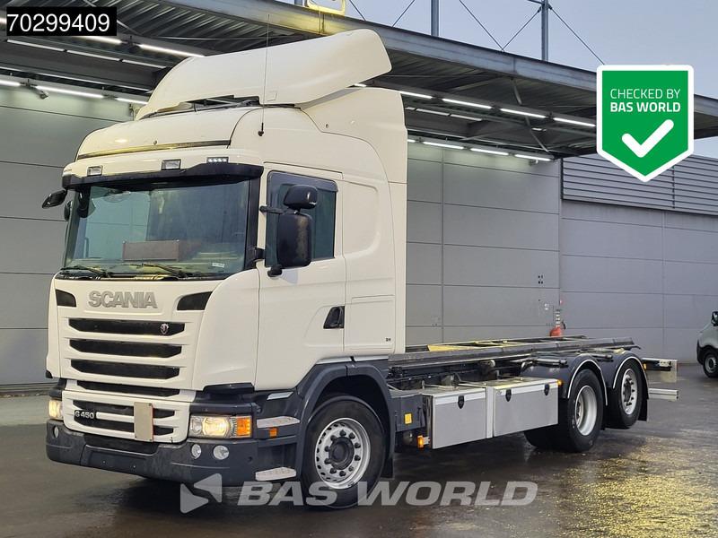 Scania G450 G 6X2 Full air suspension Automatic Lift+steering Axle Euro 6 - Camião transportador de contêineres/ Caixa móvel: foto 1 Scania G450 G 6X2 Full air suspension Automatic Lift+steering Axle Euro 6 - Camião transportador de contêineres/ Caixa móvel: foto 1