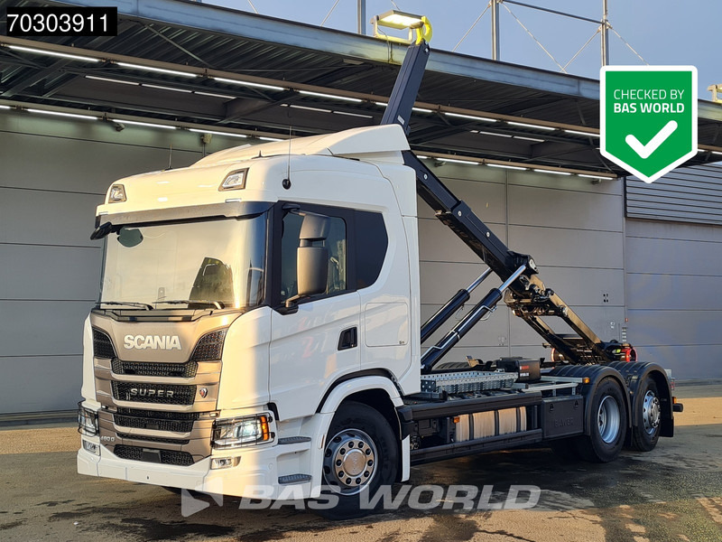 Scania G460 6X2 NEW! 20tons HIAB Containersystem Lift+Steering Axle Automatic Retarder Euro 6 - Camião polibenne: foto 1 Scania G460 6X2 NEW! 20tons HIAB Containersystem Lift+Steering Axle Automatic Retarder Euro 6 - Camião polibenne: foto 1