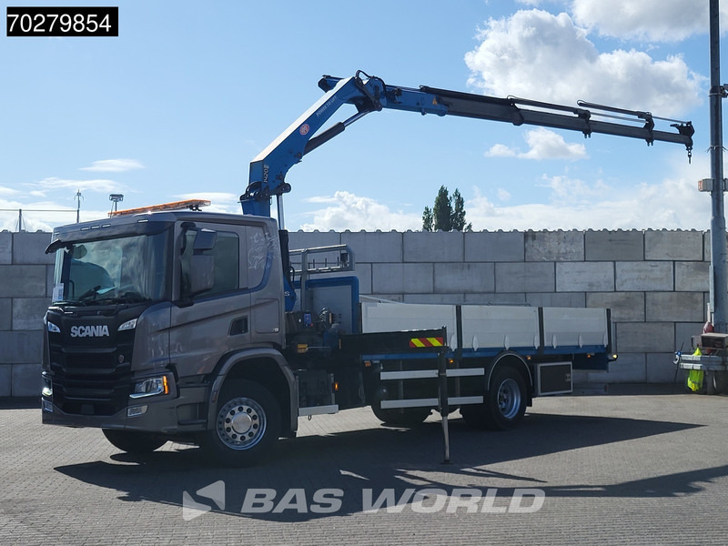 Scania P280 4X2 HMF 1420K-RC Kran Crane Automatic Euro 6 - Camião de caixa aberta/ Plataforma, Camião grua: foto 1 Scania P280 4X2 HMF 1420K-RC Kran Crane Automatic Euro 6 - Camião de caixa aberta/ Plataforma, Camião grua: foto 1
