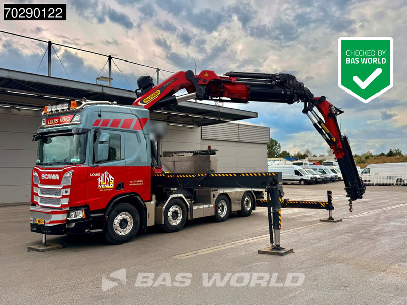 Scania R500 8X2 NL-Truck Palfinger PK165002 TEC 7 Crane Winch Fly-Jib Retarder Lift+steering - Camião de caixa aberta/ Plataforma, Camião grua: foto 1 Scania R500 8X2 NL-Truck Palfinger PK165002 TEC 7 Crane Winch Fly-Jib Retarder Lift+steering - Camião de caixa aberta/ Plataforma, Camião grua: foto 1