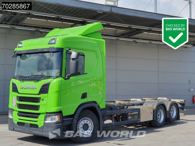 Scania R520 R 6X2 BDF Retarder Lift-axle Automatic LED ACC Euro 6 - Camião transportador de contêineres/ Caixa móvel: foto 1 Scania R520 R 6X2 BDF Retarder Lift-axle Automatic LED ACC Euro 6 - Camião transportador de contêineres/ Caixa móvel: foto 1