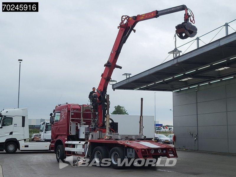 Scania R580 6X4 3-Pedals Jonsered J28505 83 Crane Kran Steel-suspension Retarder Euro 6 - Camião de transporte de madeira, Camião grua: foto 2 Scania R580 6X4 3-Pedals Jonsered J28505 83 Crane Kran Steel-suspension Retarder Euro 6 - Camião de transporte de madeira, Camião grua: foto 2