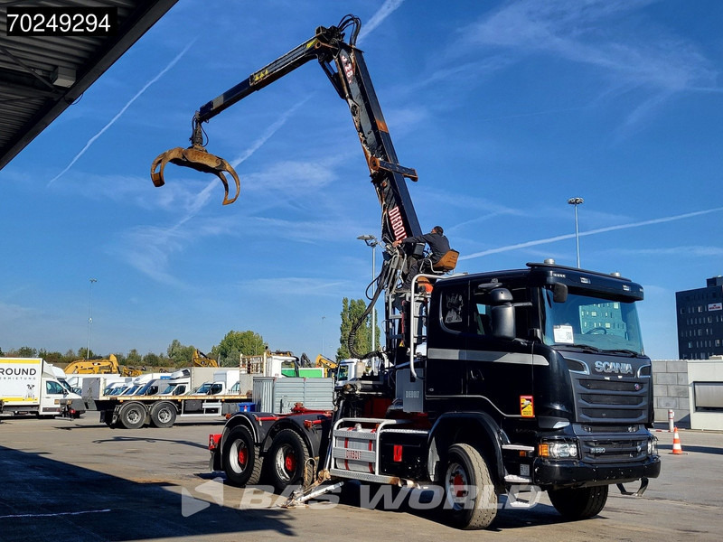 Scania R580 6X4 Holz Kran Diebolt D28 Full-Steel - Camião de transporte de madeira, Camião grua: foto 3 Scania R580 6X4 Holz Kran Diebolt D28 Full-Steel - Camião de transporte de madeira, Camião grua: foto 3