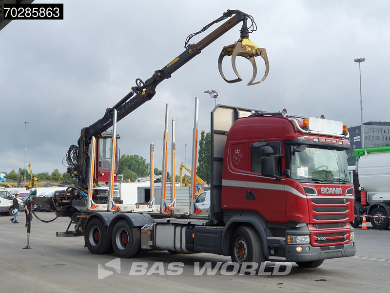 Scania R730 R 6X4 HIAB F108S 79 Crane Retarder Xenon BigAxle Loglift Automatic ACC Euro 6 - Camião de transporte de madeira, Camião grua: foto 3 Scania R730 R 6X4 HIAB F108S 79 Crane Retarder Xenon BigAxle Loglift Automatic ACC Euro 6 - Camião de transporte de madeira, Camião grua: foto 3